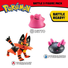 Cargar imagen en el visor de la galería, Figura Pokemon Set 3 ( Torracat - Ditto - Pyukumuku )