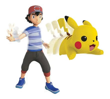Cargar imagen en el visor de la galería, Figura Pokemon Funcion de Batalla Ash & Pikachu