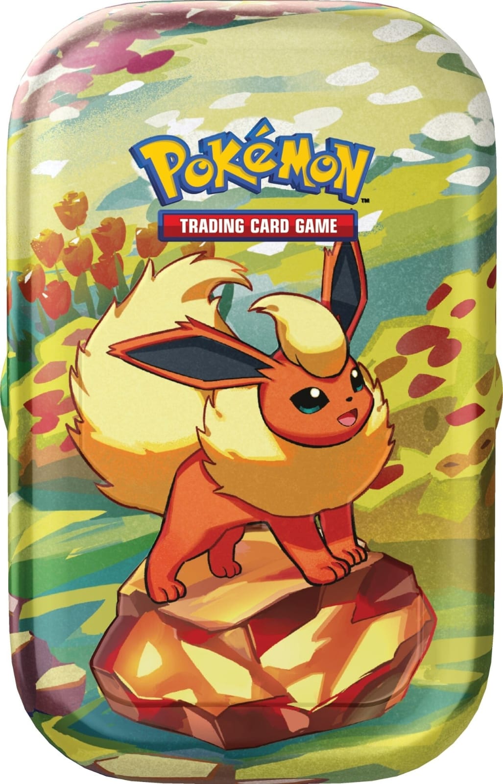 PREVENTA Prismatic Evolutions Mini Tin Flareon
