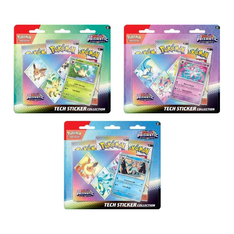 PREVENTA Prismatic Evolutions Tech Sticker Collection ( Tercia)