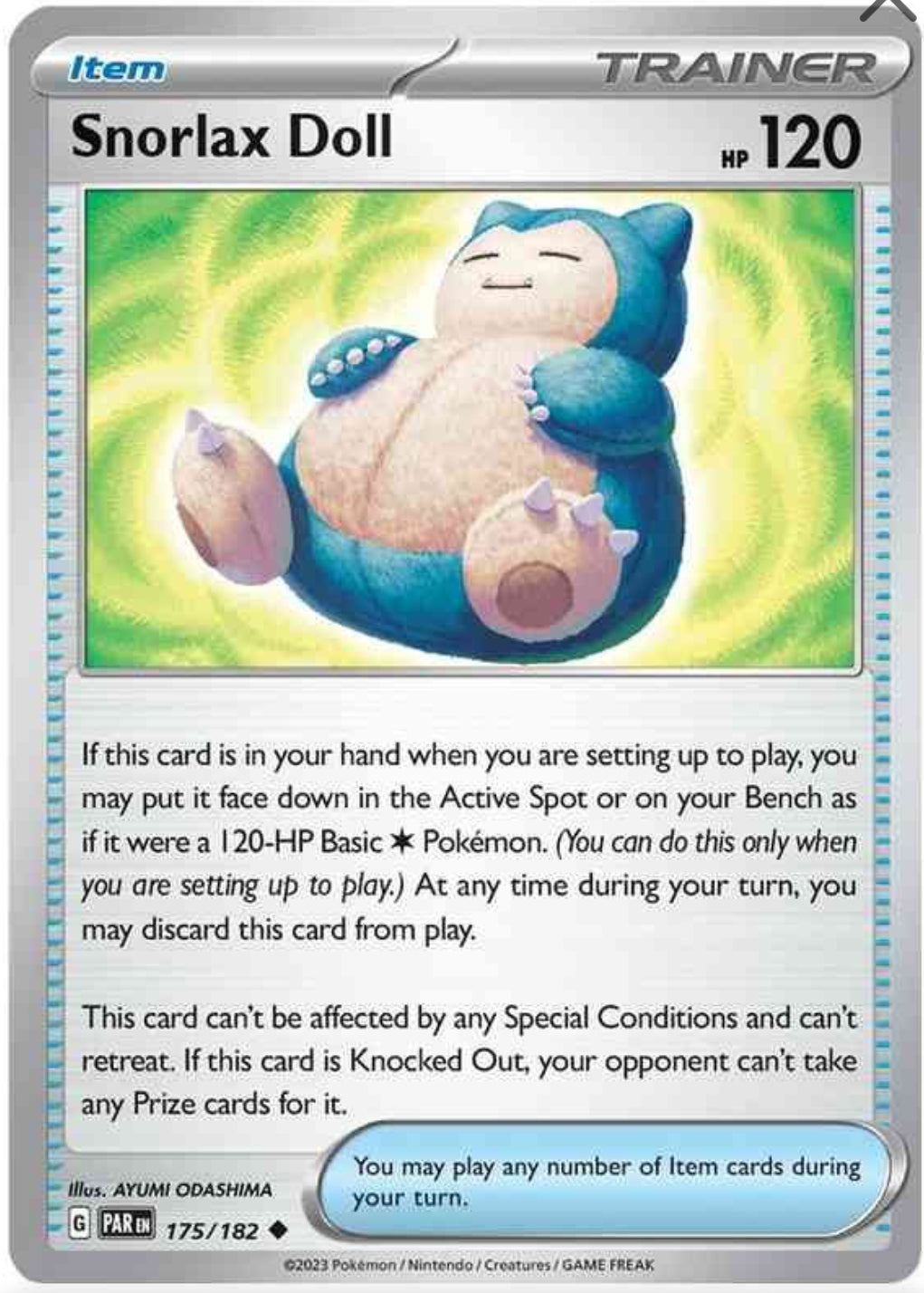 Snorlax Doll 175/182