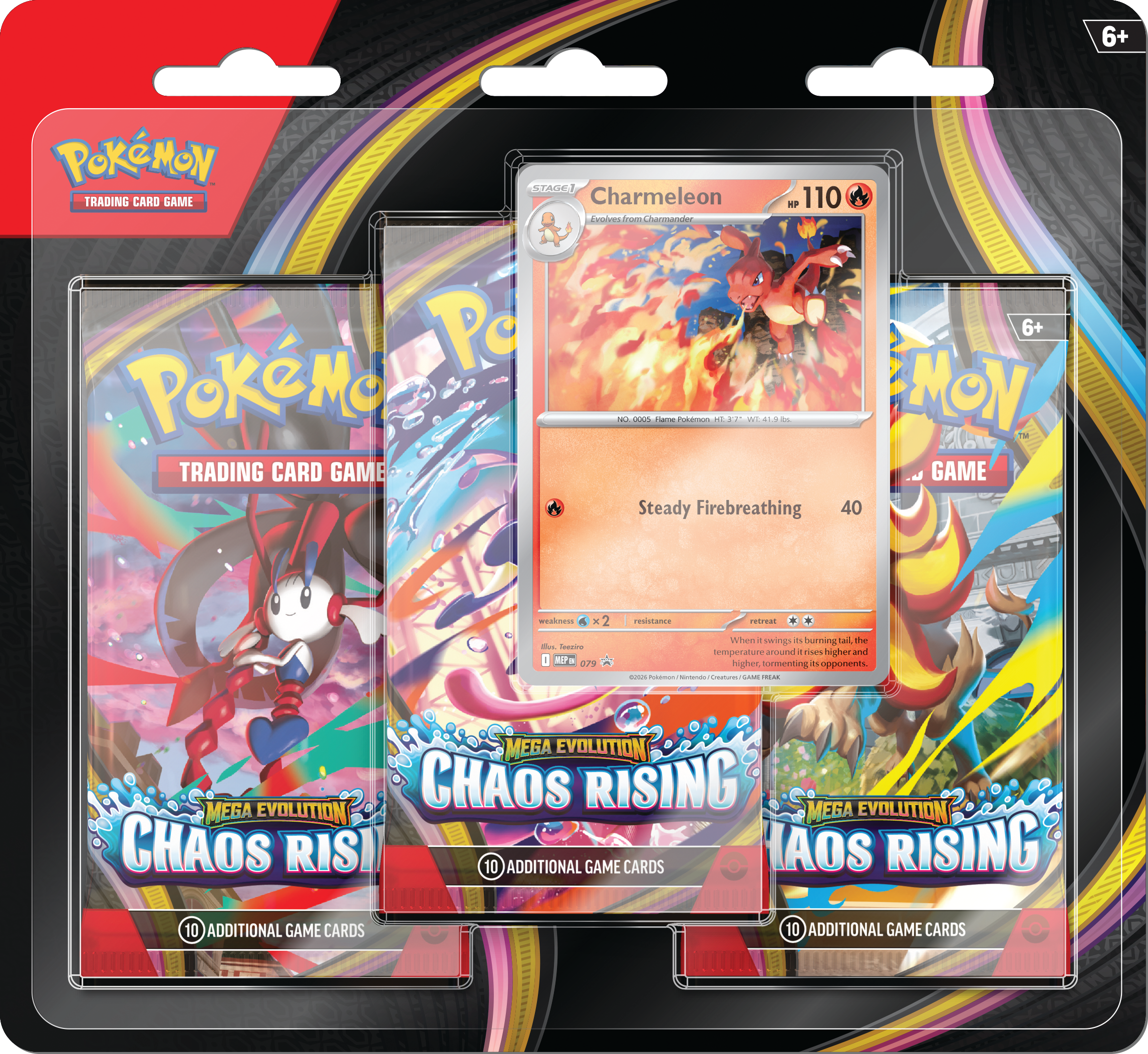 Pokémon TCG Mega Evolution ME04 Chaos Rising Blíster c/3 – Centro Poke ...