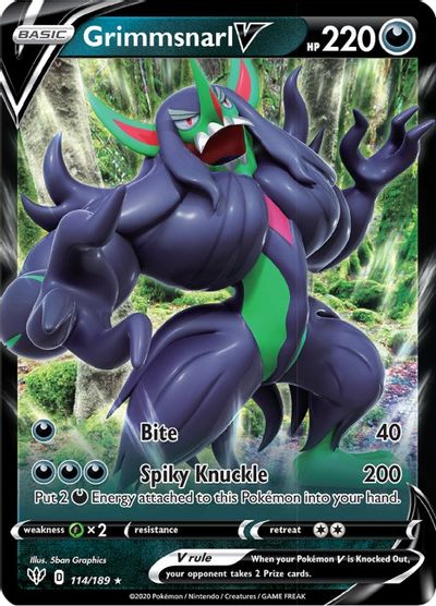 Carta Grimmsnarl  V 114/189