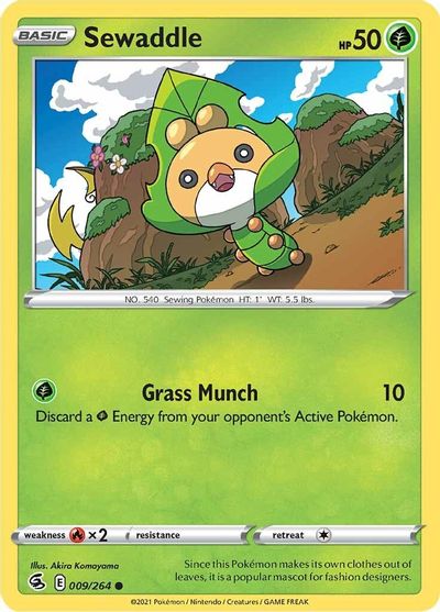 Carta Pokemon Sewaddle 009/264