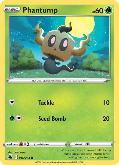 Carta Pokemon Phantump 016/264