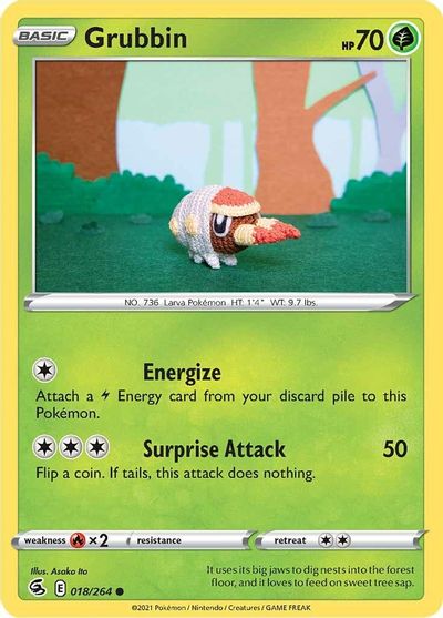 Carta Pokemon Grubbin 018/264
